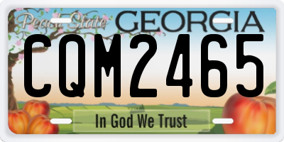 GA license plate CQM2465