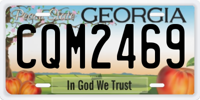 GA license plate CQM2469