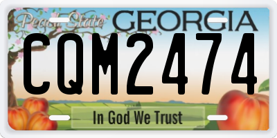 GA license plate CQM2474