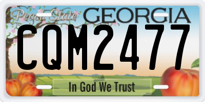 GA license plate CQM2477