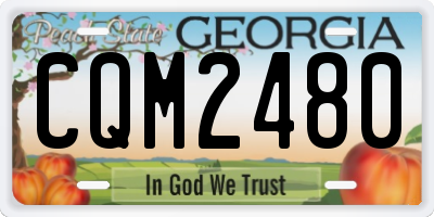 GA license plate CQM2480