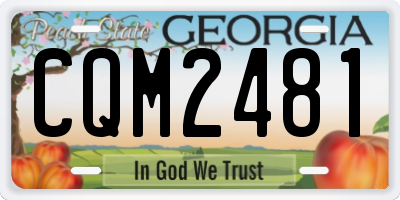 GA license plate CQM2481