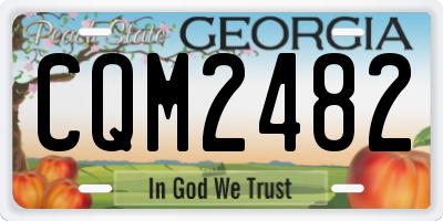 GA license plate CQM2482