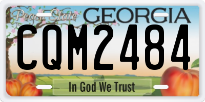 GA license plate CQM2484