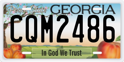 GA license plate CQM2486