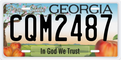 GA license plate CQM2487