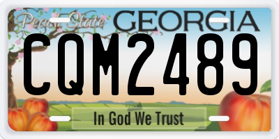 GA license plate CQM2489