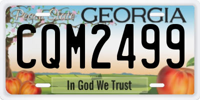GA license plate CQM2499