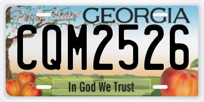 GA license plate CQM2526