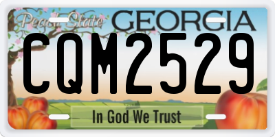 GA license plate CQM2529