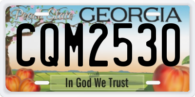 GA license plate CQM2530