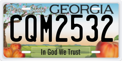 GA license plate CQM2532
