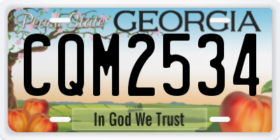 GA license plate CQM2534