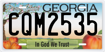 GA license plate CQM2535