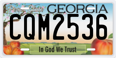GA license plate CQM2536