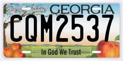 GA license plate CQM2537
