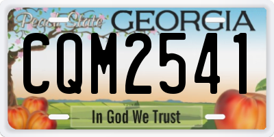 GA license plate CQM2541