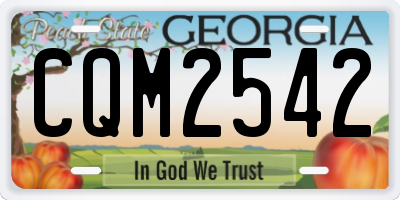 GA license plate CQM2542