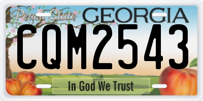 GA license plate CQM2543