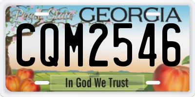 GA license plate CQM2546