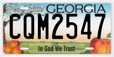 GA license plate CQM2547