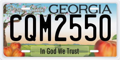 GA license plate CQM2550