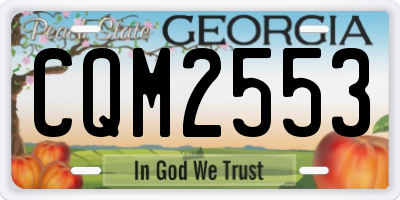 GA license plate CQM2553