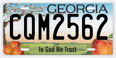 GA license plate CQM2562