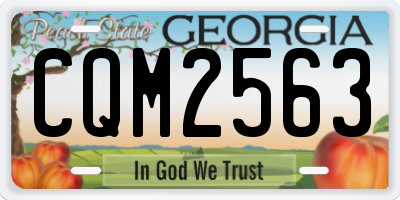 GA license plate CQM2563