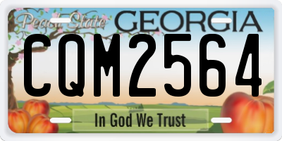 GA license plate CQM2564