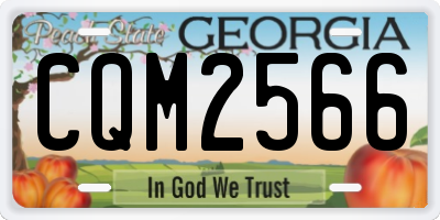 GA license plate CQM2566