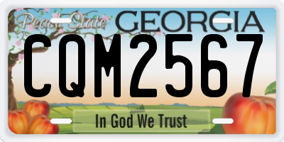 GA license plate CQM2567