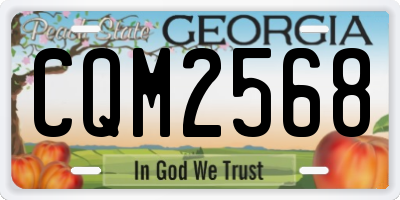 GA license plate CQM2568