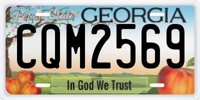 GA license plate CQM2569