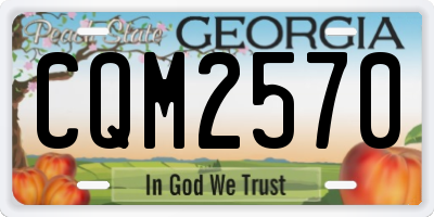 GA license plate CQM2570