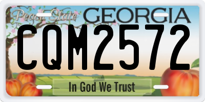 GA license plate CQM2572