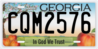 GA license plate CQM2576