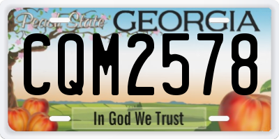 GA license plate CQM2578