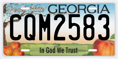 GA license plate CQM2583