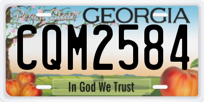 GA license plate CQM2584