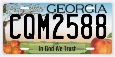 GA license plate CQM2588