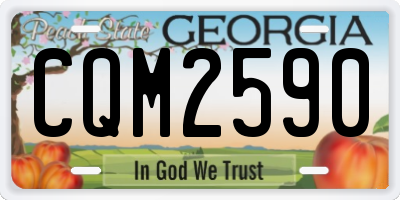 GA license plate CQM2590