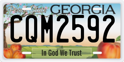 GA license plate CQM2592