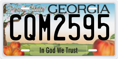 GA license plate CQM2595