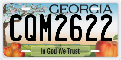 GA license plate CQM2622