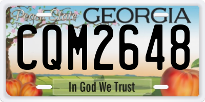 GA license plate CQM2648