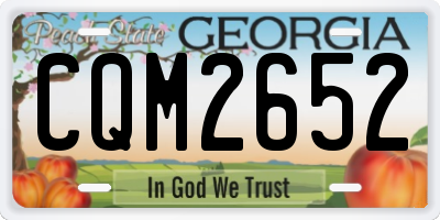 GA license plate CQM2652