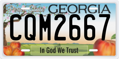 GA license plate CQM2667