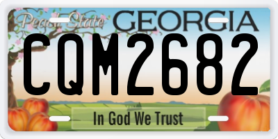 GA license plate CQM2682