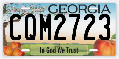 GA license plate CQM2723